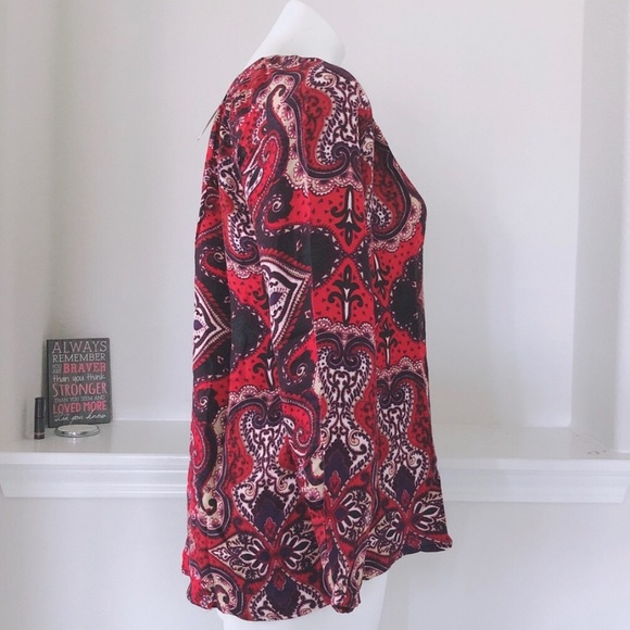 Nine West Top Medallion Peasant Paisley Reflection Jools Blouse Sz S NWT $59.50 - Picture 4 of 7